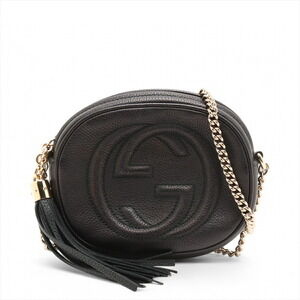 Gucci Soho Leather Chain Shoulder Bag Black